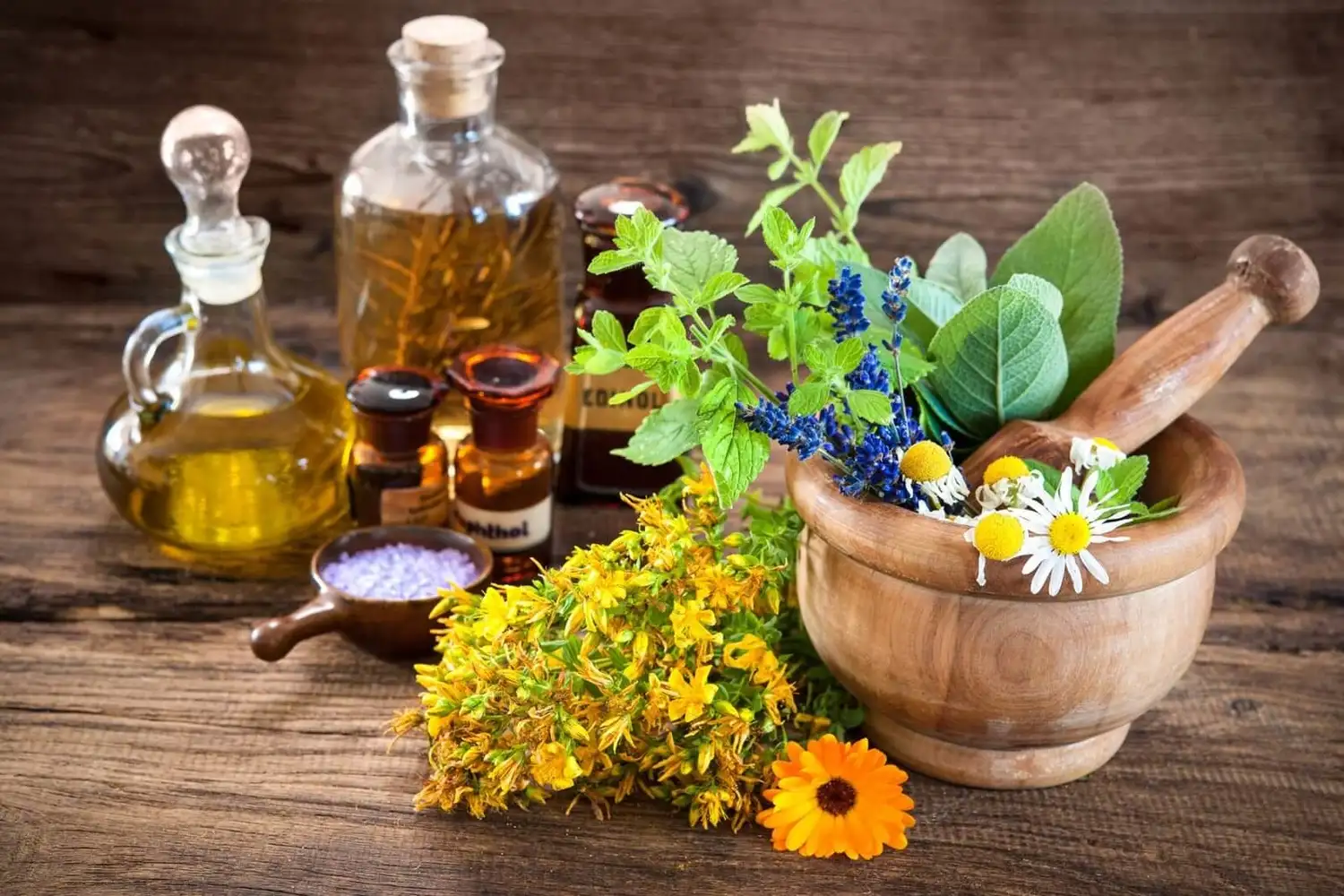 Preparación de infusión herbal tradicional